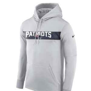 New England Patriots Nike Gray Sideline Team Performance Pullover Hoodie